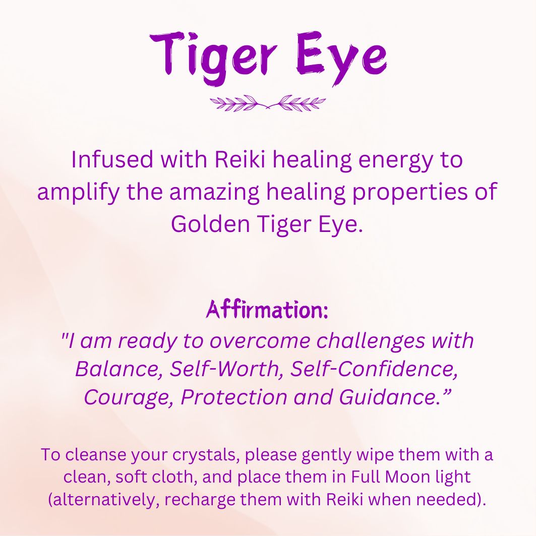 Golden Tiger's Eye Heart (S): Courage and Confidence