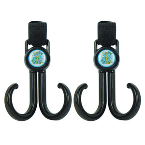 Pram buggy hooks for hanging nappy bags